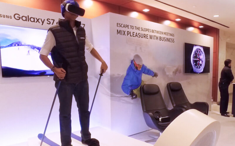 Samsung VR Ski Simulateur